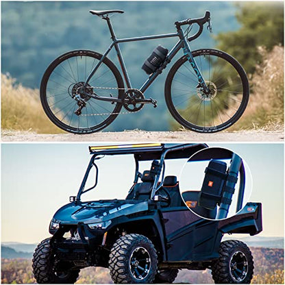 Portable Speaker Mount for Wireless Bluetooth Speakers with 7.5''-12.5'' Circumference, Waterproof Adjustable Strap Accessory Holder Fits UTV Golf Cart Bike or Boat Railing/Cross bar/Frame - size: Small