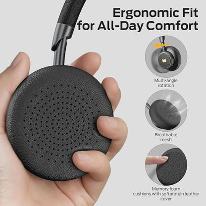 Monster N-Tune mini 02 Noise Cancelling Headphone, Over Ear Headphones Wireless Foldable Design, 50H Playtime Wireless Headphones, Bluetooth 6.0, Adjustable and Comfortable for Travel, Black