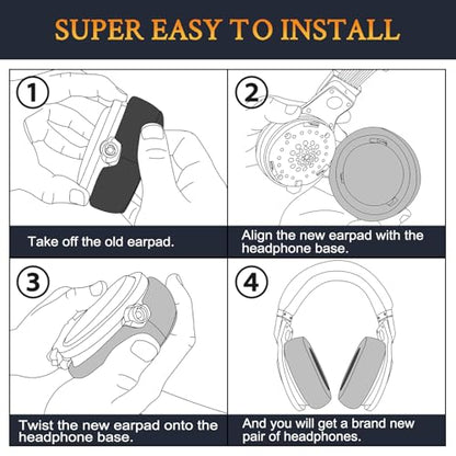 SOULWIT Earpads for Monster Beats Pro by Dr Dre Detox Headphones, Softer Protein Leather, High-Density Noise Isolation Foam - Black - color: Black