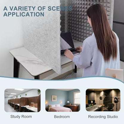 Desktop Soundproof Cover, Portable Vocal Booth, Microphone Isolation Booth Cube | Vocal Absorbing Shield, Small Music Recording Studio for Home Studio(Grey, 70x70cm) - size: 70x70cm