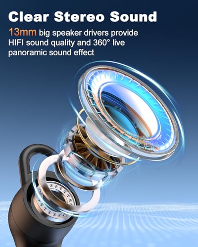New Bee Bluetooth Earpiece Wireless Bluetooth Headset for Cellphone with 500mah Charging Case LED Battery Display, V5.1 Dual Mic Noise Cancelling Single Ear Hand-Free Headset for Office Call | 500mah Charging Case LED Battery Display, V5.1 Dual Mic ENC No