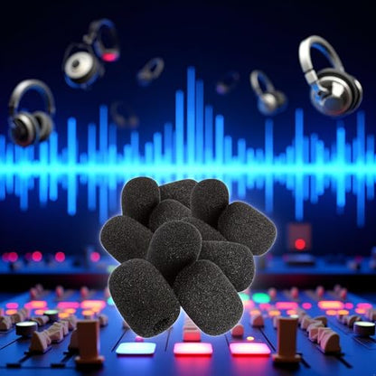 10 Pcs Parrott B350 Foam Replacement for BlueParrott B450 B550 C400 S450 B250 B350 Headset Windscreen Mic Cover Windscreens and Pop Filters,Accessories(Black)