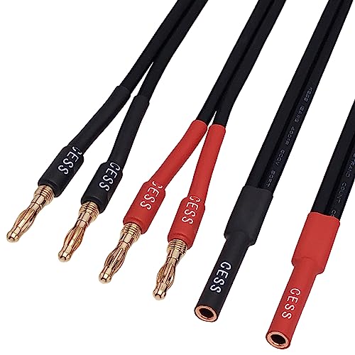 CNCESS CESS-141 Banana Plug Cable Splitter 1-in 2-Out, 2 Pack