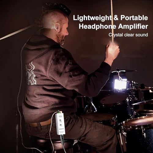 P2 Portable In-Ear Monitor Amplifier Ultra-Compact Personal Headphone Amp with Stereo/Mono Switch,Color Breathing Light,IEM System Headphone Amplifier for Guitar Bass Keyboard Drummers Musicians