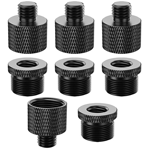 Mic Stand Adapter 5/8 Female to 3/8 Male and 3/8 Female to 5/8 Male Screw Thread Adapter for Tripod Stand Mic Mount ect 8 Pack by Rigych - color: 3/8 & 5/8