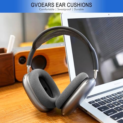 Mesh Ear Cushions for Apple AirPods Max 1 & 2 - Air Max Ear Cup Replacement | Upgraded Earpads with Original Silicone Design Strong Magnet (Space Gray) - color: Space Gray