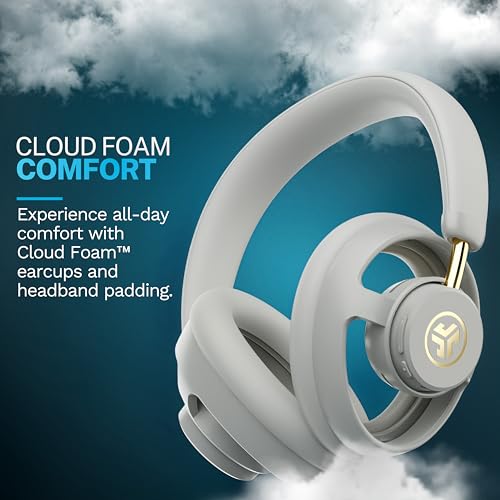 JLab JBuds Open Wireless Headphones – Open-Ear, Comfortable All-Day Fit, 24+ Hour Playtime, Immersive Sound, Bluetooth Headphones with App Control, White - color: White