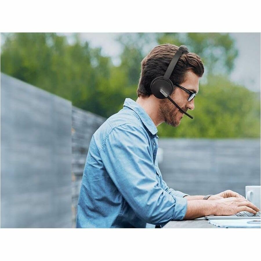 Yealink BH70 UC Wireless Bluetooth Headset with AI Microphone Flip-to-Mute | Teams Certified & Cisco Zoom Google 100+ UC Compatible, for Open Office/ WFH/ Call Center, 35h Talk Battery, USB dongle C/A - color: Black (UC), style: Dual (USB-C to A)