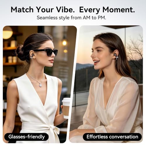 Linklike Air Open Ear Clip-on Earbuds｜Zero-Gravity Wearable Tech｜Butterfly - color: Space Gray