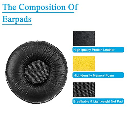BINGLE Ear Cushions Ear Pads Replacement 50mm Covers for Plantronics/Jabra