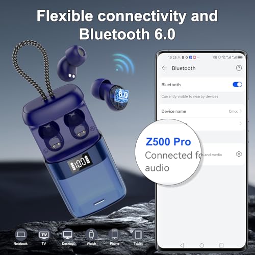 Sleep Earbuds Bluetooth 6.0 in Ear, Sleep Headphones with Sleep Monitor APP, 2026 New Mini Sleep Ear Buds with Small Earplugs for Side Sleepers, 48H Playtime Sleep Earphones with Sleep Mode Blue - color: Blue
