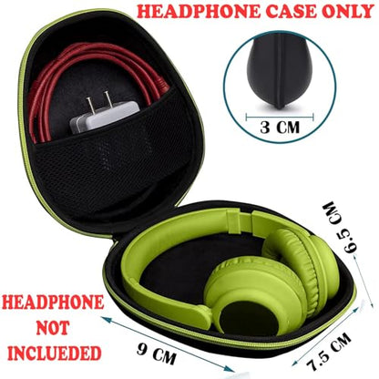 Hard Shell Case for Over The Ear Headphones with Full Protection Compatible with All Branded and Non-Branded Headphone Universal Hard EVA Shell Storage Bag with Zipper