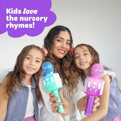 Move2Play, Kids Karaoke Microphone | Includes Pre-Loaded Songs & Bluetooth | Kids Birthday Party Gift | Toy for All Ages 2, 3, 4, 5, 6+ Year Old Girls, Boys & Toddlers - color: Pink/Purple
