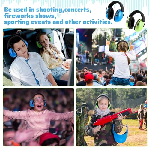 12 Pcs Kids Ear Protection Noise Cancelling Headphones Ear Muffs Bulk 27db Adult Noise Reduction Hearing Earmuff(Universal Fit (kids & Adults),Fresh Style) - size: Universal Fit (kids & Adults), style: Fresh Style