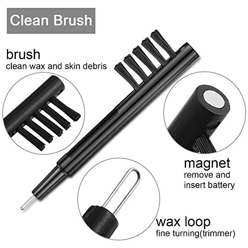 Mudder 12 Pieces Hearing Aid Cleaning Tools Kits Hearing Aid Amplifier Cleaner Brushes Accessories with Wax Loop and Magnet Gifts for Relatives and Friends