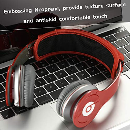 Universal Replacement Headband Cushion Pad Cover Protector Compatible with ATH M50X, QC 35i/35ii, QC25, Solo 2/Solo 3, Studio 2/3 Headphones (Red) - color: Red