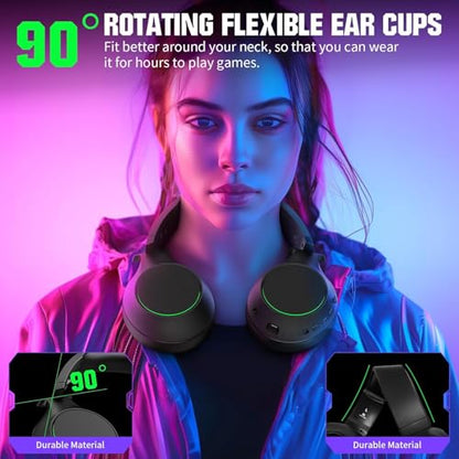 X4 70H Wireless Gaming Headset with Mic for Xbox Series X|S Xbox One PS5 PC | 2.4GHz Low Latency, Bluetooth 5.3, ENC Noise Canceling Mic, Gaming Headphones for PS4 Mac Switch