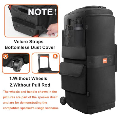 LEFOR·Z Speaker Case Compatible with JBL PartyBox 720,Bottomless Cover | Portable Speaker Dust Cover with Multi-Pockets Fits for JBL Party Box 720 for Outdoor Travel,Cover Only(Without Wheels) - size: Fits for JBL Partybox 720