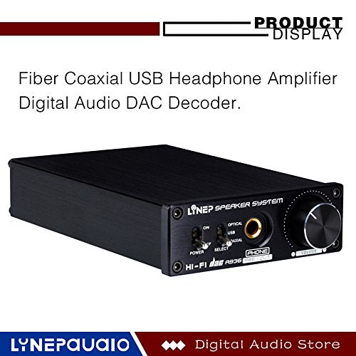 UBS Sound Card Digital Decoder DAC Fiber Coaxial Decoding Headphone Output High Impedance Headphone Signal Amplifier Computer Independent External Sound Card Black