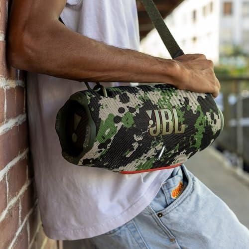 JBL Xtreme 4 - Portable Waterproof Speaker - Black | Next level massive JBL Pro Sound, Up to 24 hours of playtime plus 6 hours with Playtime Boost, Convenient shoulder strap - color: Camo
