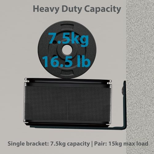 TERDEWE Soundbar Wall Mount Bracket - Works with All Soundbars Including Samsung, Vizio, LG, & More - Depth Adjustable for Dolby Atmos Soundbars，Soundbar Mount Shelf