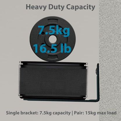 TERDEWE Soundbar Wall Mount Bracket - Works with All Soundbars Including Samsung, Vizio, LG, & More - Depth Adjustable for Dolby Atmos Soundbars，Soundbar Mount Shelf