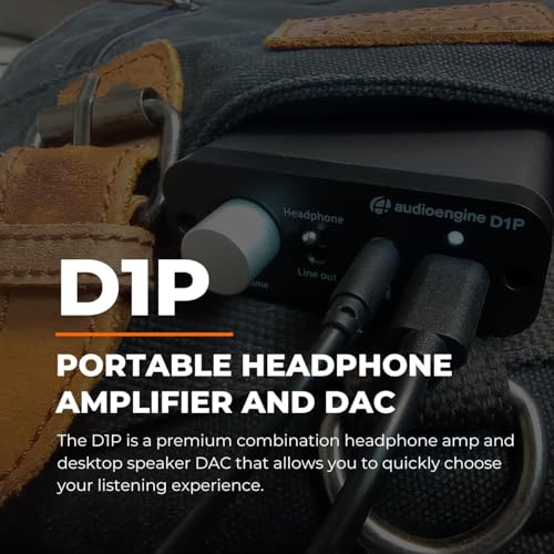 Audioengine D1P Portable Headphone Amplifier and DAC, 32-Bit USB DAC Amp | For Gaming, Music Streaming and Travel - size: Portable