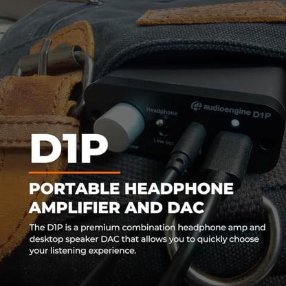 Audioengine D1P Portable Headphone Amplifier and DAC, 32-Bit USB DAC Amp | For Gaming, Music Streaming and Travel - size: Portable