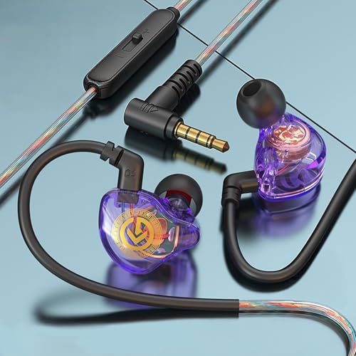 Wired Gaming Earbuds with Mic, Japan Tuning Tech, Deep Bass & HiFi Sound, Noise Isolating in-Ear Headphones, Zero-Lag for Gaming, Crystal-Clear Calls, Laptop, Switch - 3.5mm Purple - color: Purple
