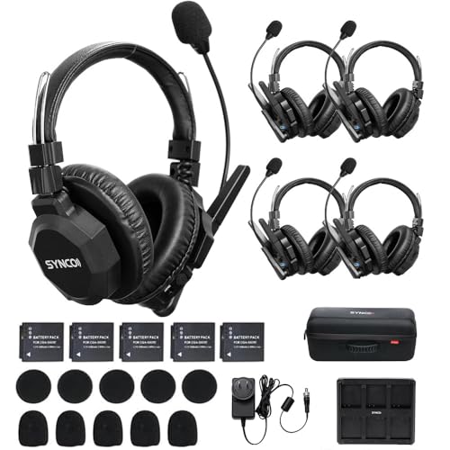 SYNCO XTalk XMax5 Dual-Ear Design Wireless Intercom Headset System - size: 5 PCS