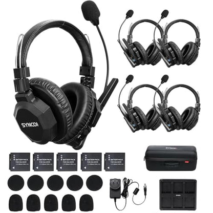 SYNCO XTalk XMax5 Dual-Ear Design Wireless Intercom Headset System - size: 5 PCS