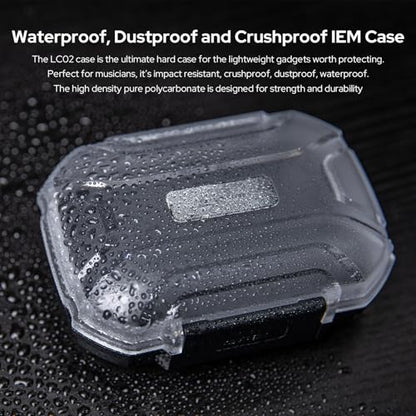 Linsoul ZiiGaat Crescent in Ear Monitor, Premium 2DD+2BA Hybrid IEM Earphone, Isobaric Bass + LC02 in Ear Monitor Case, Portable Earbud Hard Case, Waterproof Earphone Storage Box