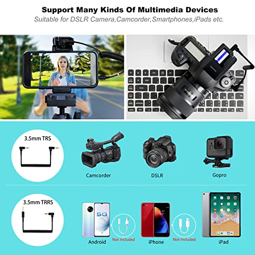 KIMAFUN Wireless Lavalier Microphone for Camera, Lapel Mic System for Vlogging Video Recording KM-G50-1 - size: 3.5MM-1Tx1Rx