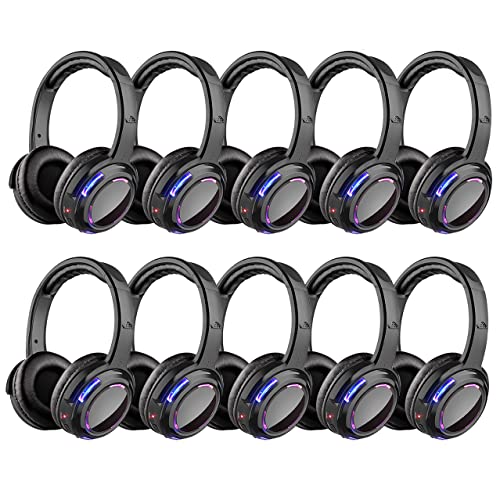 Factory Sell Silent Disco led Headphone Complete System (20 led Headphone + 2 trasmitter) - color: 20 led headphone + 2 trasmitter