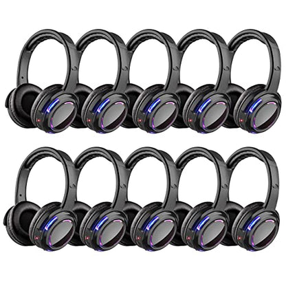 Factory Sell Silent Disco led Headphone Complete System (20 led Headphone + 2 trasmitter) - color: 20 led headphone + 2 trasmitter