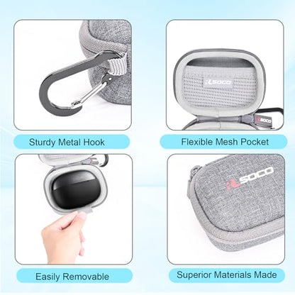 RLSOCO Protective Case for SHOKZ OpenDots 2/OpenDots ONE/OpenDots Air Open-Ear Headphones Wireless Bluetooth Earbuds - Grey (Case Only) - color: OpenDots ONE Case Grey