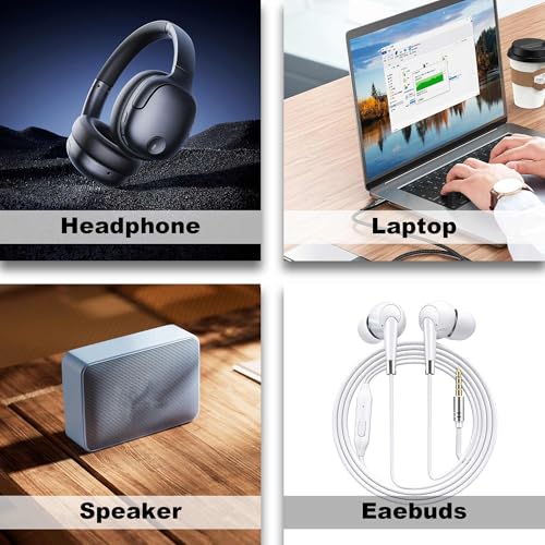 2.5mm to 3.5mmm TRRS Audio Adapter Connector 4pcs | 4Pole 2.5mm Male to 3.5mm Female Stereo Converter,for Mic Phones Headphone Tablets