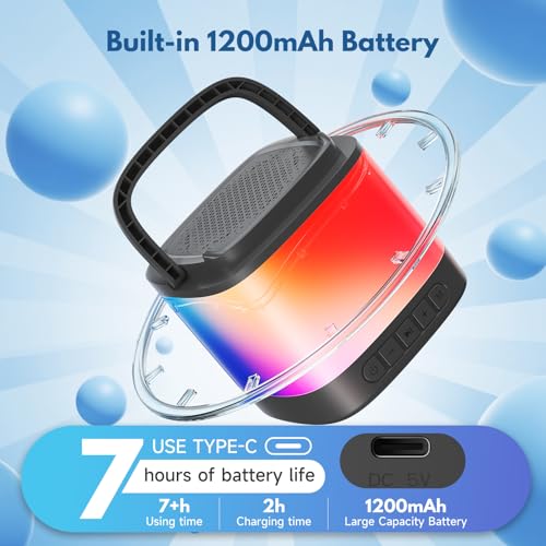 Mini Karaoke Machine, Portable Bluetooth Karaoke Speaker with 2 Wireless Microphones and Phone Holder, Popular Birthday Gifts, Singing Machine for Home Party - color: Gray