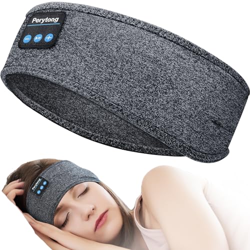 Perytong Sleep Headphones Wireless, Bluetooth Sports Headband Headphones with Ultra-Thin HD Stereo Speakers Perfect for Sleeping,Workout,Jogging,Yoga,Insomnia, Air Travel, Meditation (Charcoal Grey) - color: Charcoal Grey