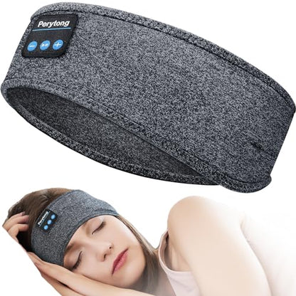 Perytong Sleep Headphones Wireless, Bluetooth Sports Headband Headphones with Ultra-Thin HD Stereo Speakers Perfect for Sleeping,Workout,Jogging,Yoga,Insomnia, Air Travel, Meditation (Charcoal Grey) - color: Charcoal Grey