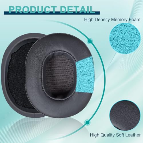 HAOMUK Replacement Ear Pads for Skullcandy Crusher Wireless/Evo/ANC Hesh 3/EVO/ANC, Headphones Ear Cushions, Headset Earpads, Ear Cups Cover-Titanium - color: Titanium