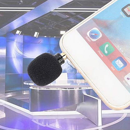 Compact Wireless Microphone Black for Mobile Phones Perfect for Professional and Amateur Recording Lectures and Karaoke (Mono)