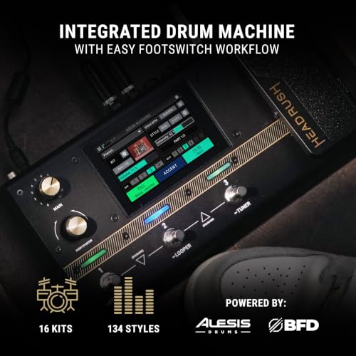 HeadRush Flex Prime Electric Guitar Multi-Effects Pedal | Multi-Effects Processor with Amp Cloner, Looper, Auto-Tune, Wi-Fi, Bluetooth, Touchscreen, Drum Machine, Neural Amp Modeler - style: Flex Prime