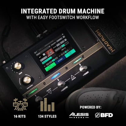 HeadRush Flex Prime Electric Guitar Multi-Effects Pedal | Multi-Effects Processor with Amp Cloner, Looper, Auto-Tune, Wi-Fi, Bluetooth, Touchscreen, Drum Machine, Neural Amp Modeler - style: Flex Prime