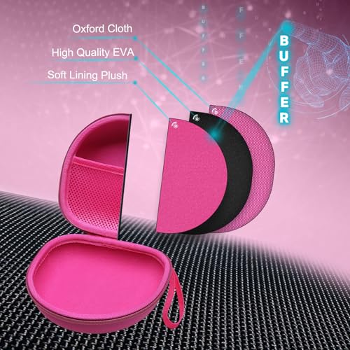 Headphone Case for Beats/Jlab/TOZO/BERIBES/Picun Etc Headphones, Rose | for JLab JBuds Lux ANC/Go Lux ANC, Beats Studio Pro/Solo 4 3,TOZO HT3,KVIDIO Etc Headphone, Hard Shell Case for Travel Home - color: Rose
