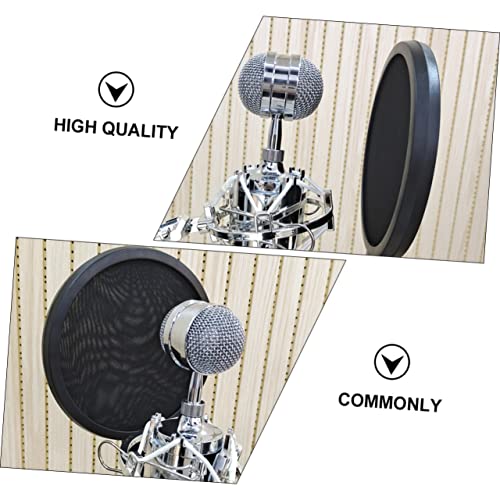 Abaodam Professional Microphone Pop Filters Double-layer Mic Shield Filter Windscreen for Broadcasting