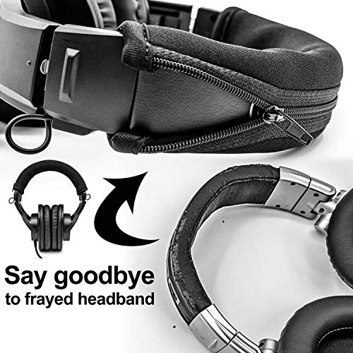 Replacement Headband Cover Compatible ATH M50X M50 M40X M40 M30X M20X Headphones (Black) - color: Black