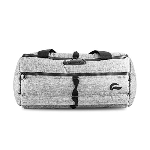 Skunk Duffle bag Medium 16"- Smell Proof - With combo lock (Gray, 16"x7.5") - color: Gray