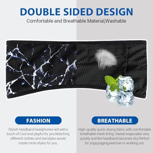 LC-dolida Sleep Headphones Bluetooth 5.4, Headband Headphones Earphones Wireless, Sleep Mask for Gifts,Workout,Jogging,Yoga（Lightning Pattern） - color: Lightning pattern
