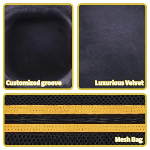 Storage Case Compatible with Walker's Razor Slim Shooting Hearing Protection Electronic Earmuffs - color: Black + Yellow